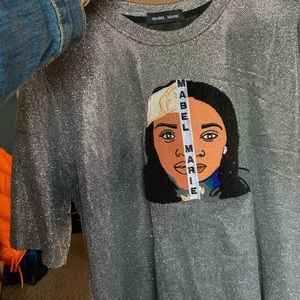 Mabel and Marie shiny glitter shirt